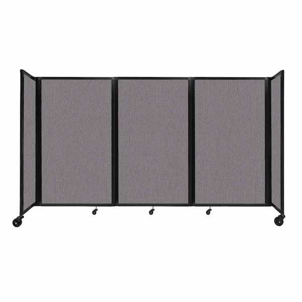 Room Divider 360 Folding Portable Partition 8'6" x 5' Slate Fabric